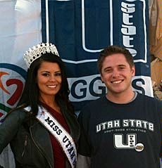 Miss Utah Kendyl Bell and USU student Ryan Reese