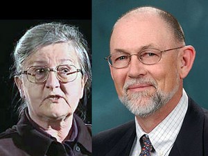 Religious studies panel at USU, Margaret Barker and Norman Jones