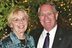 Deanna Winn with President Albrecht