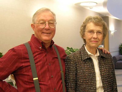 USU Emeritus Professor Richard Olsen, with his wife, LiVina Hymas Olsen