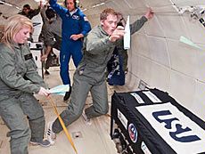 USU students in microgravity on 'Vomit Comet'