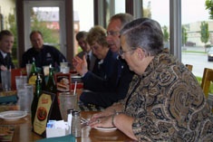 President Albrecht at a lunch meeting