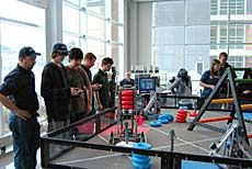 student participants in VEX Robotics competition
