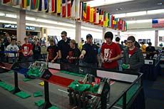 a USU-sponsored robotics team competing