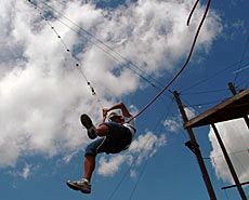 USU ropes course activity