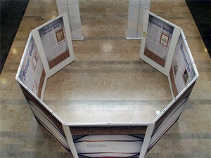 the view from above the USU Libraries Shakespeare Exhibit