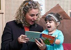 Sound Beginnings director with a young student