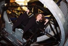Trina Paskett in the multi-axis trainer