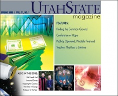 The cover of Utah State Magazine