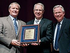 USU administrators at 'All Steinway School' announcement