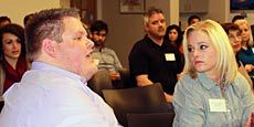 USU student Kelton Wells at conference