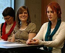 USU JCOM Career Day participant Di Lewis and others