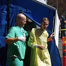 Emergency drill participants