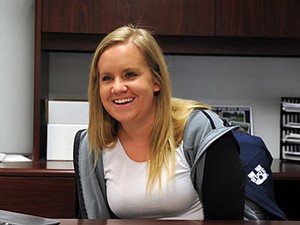 USU athletics assistant media relations director Megan Allen