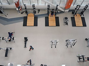 an interior view of the USU Aggie Recreation Center