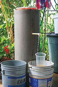 the water purification system built by USU Engineers without Borders