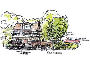an artist's rendering of the proposed Swenson House