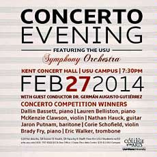 poster for USU's 2014 Concerto Evening