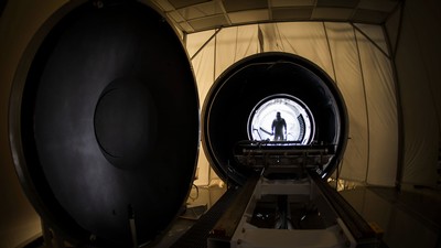 This March 26 photo captures one of several chambers used at SDL for testing and calibration.