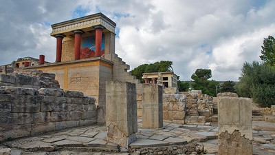 Bronze Age site of Knossos on Crete.