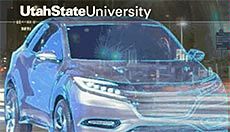 car illustration for USU Electric Vehicle and Roadway Test Track