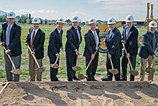 dignitaries breaking ground for USU's EVR research facility and test track 