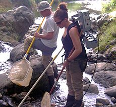 Watershed Sciences grad students Kevin Landom and Katie Heins