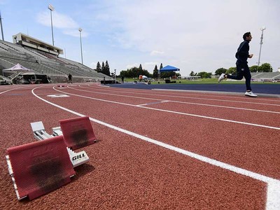 USU runner on track
