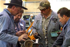 Alumni worked on the class tractor projects