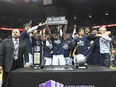 Mountain West Champion trophy presentation