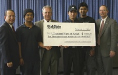 A check is presented as the 