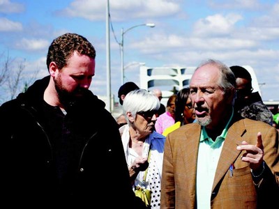 Jason Gilmore and civil rights activist Bob Zellner