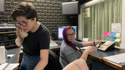 Emily Colby and Linnea Leonard, student producers for Utah Public Radio’s Access Utah