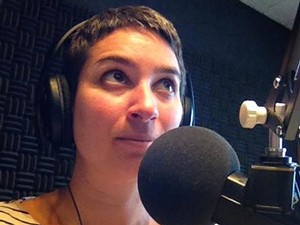 UPR reporter Jennifer Pemberton in the studio