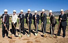 group at USTAR building groundbreaking