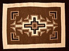 Navajo weaving in Museum of Anthropology exhibit at USU