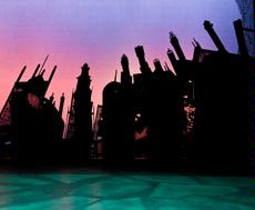 Set for USU's production of Sweeney Todd