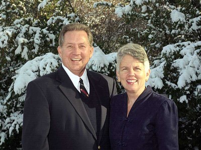Former USU President George H. Emert with his wife Billie.