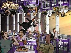 space cruise dining illustration