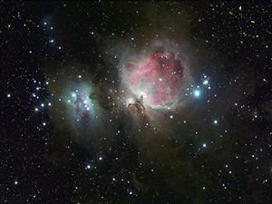 a NASA photograph of the Great Orion Nebula