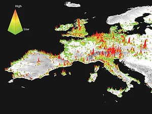 social media sharing travel destinations European map