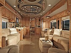 inside of an RV made by Monaco Coach Corporation