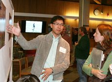 Undergrad Wai Leung Chui and teaching assistant Christy Meredith 