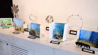 Student art on display at the Lyndsley Wilkerson Gallery.