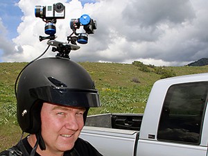 USU faculty member Corey Ransom with helmet camera