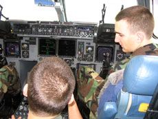 hand-on instruction in plane
