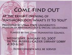 anthropology exhibit invitation