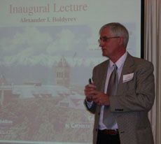 Professor Boldyrev during his lecture 