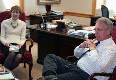 Noelle Call and President Stan Albrecht