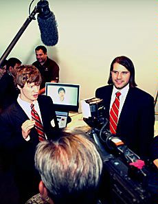 Josh Light is interviewed at the Microsoft Imagine Cup